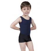 Boys Navy Blue Cotton Sleeveless Leotard
